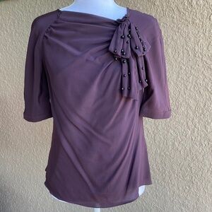 Dolce & Gabbana purple silk blouse top Sz 40